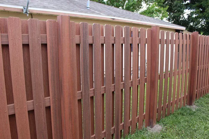 wooden fence around a house