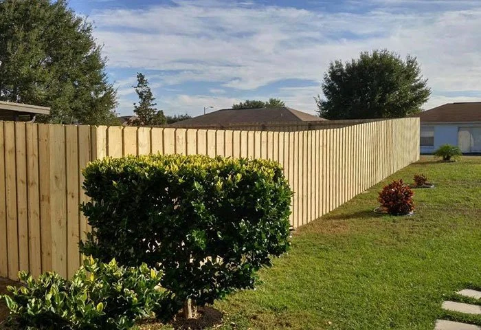 wooden fence around a house