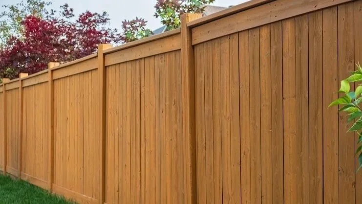 wooden fence around a house