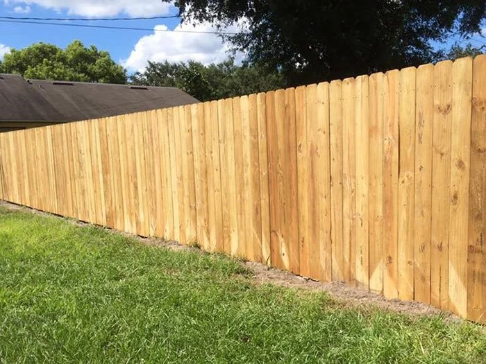 wooden fence around a house