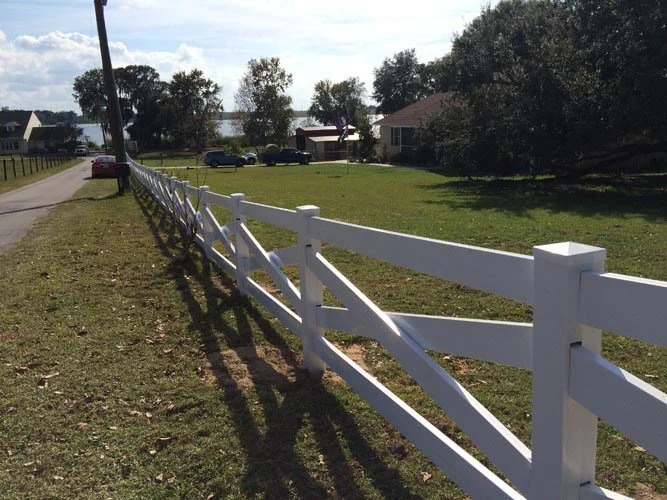 wooden vinyl aluminum fence around a house