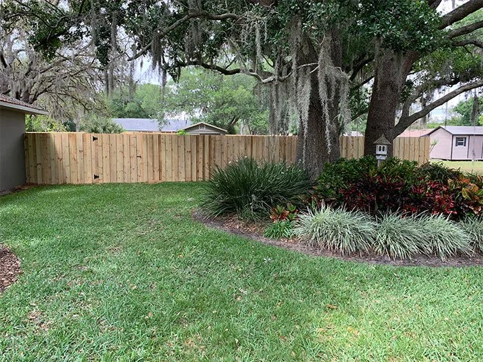 wooden fence around a house