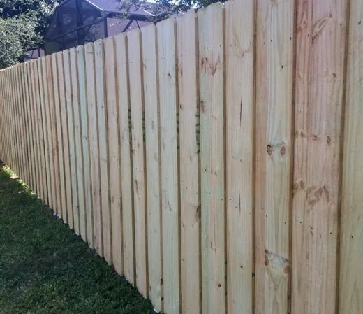 wooden fence around a house