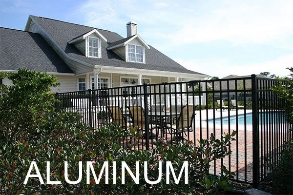 aluminum fence around a house