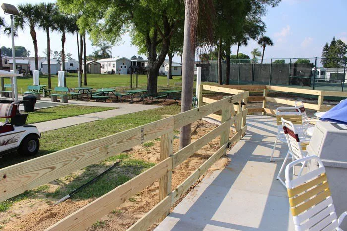 wooden fence around a house
